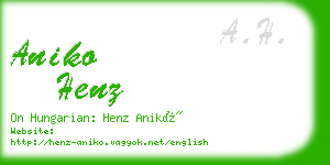 aniko henz business card